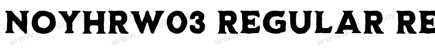 NoyhRW03 Regular Reg字体转换